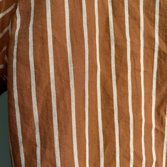 Universal Thread Orange Striped Button down - Picture 6 of 7